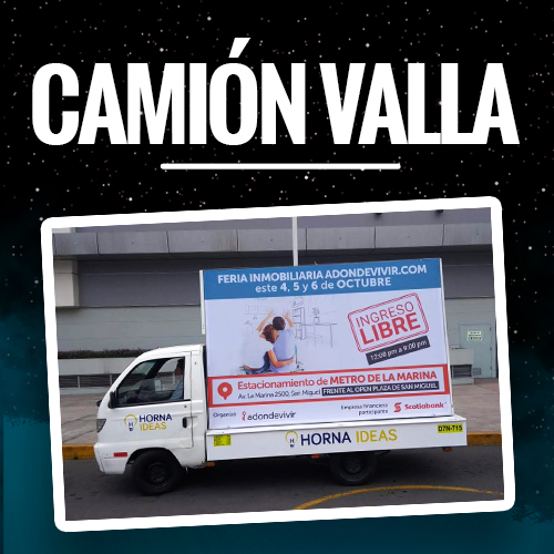 Camión valla