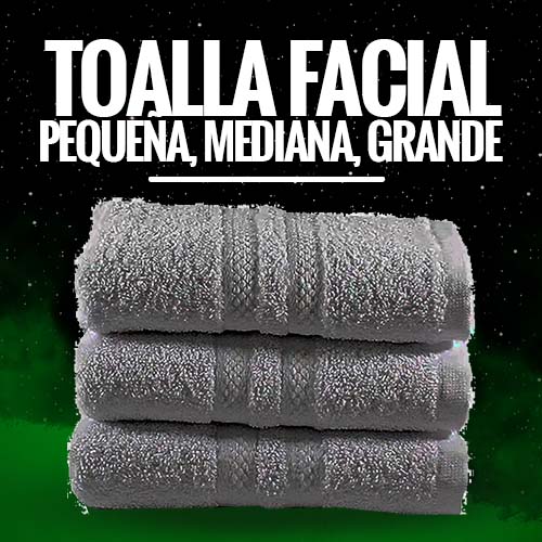 Toalla facial, pequeña, mediana, grande